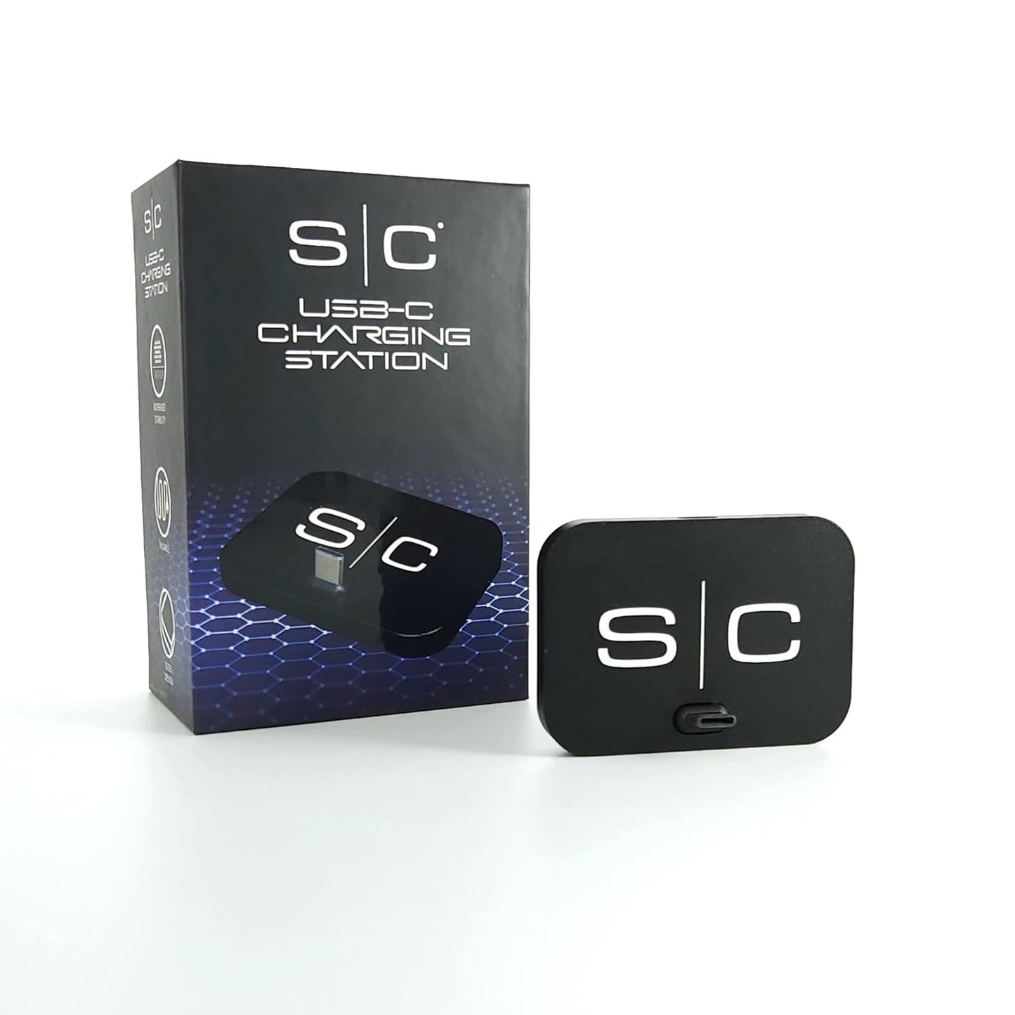 StyleCraft USB-C Portable Charging Station Stand for Hair Clippers, Trimmers, Shavers, and Type-C Phone Ports, Black