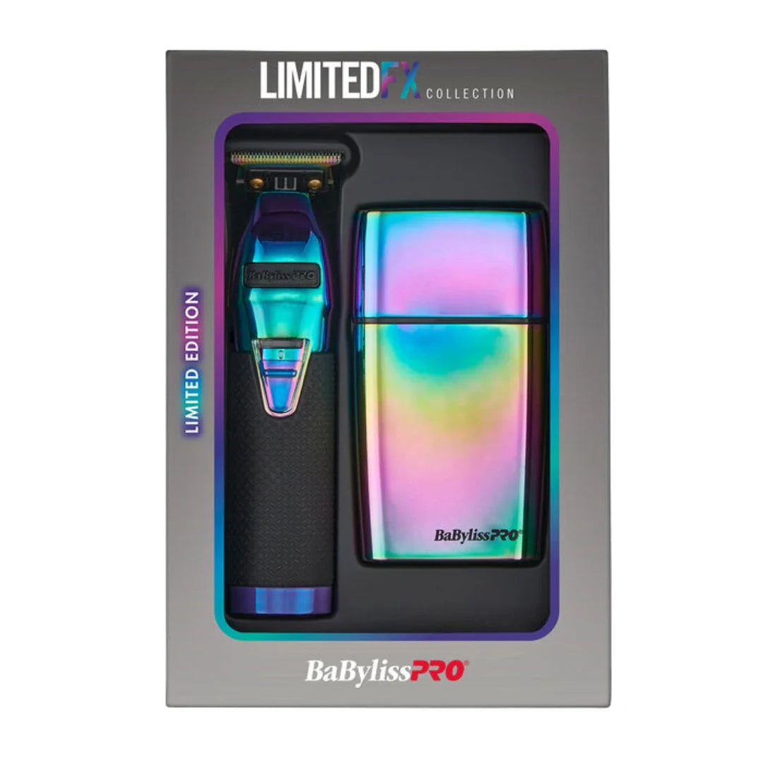 BABYLISSPRO® LIMITEDFX IRIDESCENT TRIMMER AND DOUBLE-FOIL SHAVER GIFT SET
