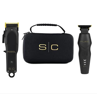 StyleCraft REBEL Clipper and FLEX Trimmer Super Set - BLACK