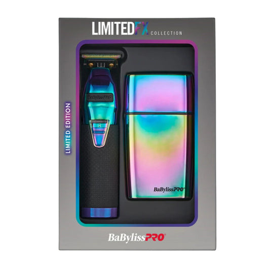 BABYLISSPRO® LIMITEDFX IRIDESCENT TRIMMER AND DOUBLE-FOIL SHAVER GIFT SET