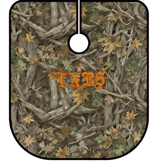 TXBS "CAMO" BARBER CAPE