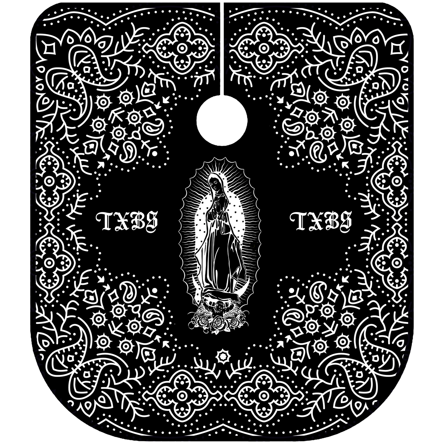 TXBS "VIRGEN DE GUADALUPE" BARBER CAPE