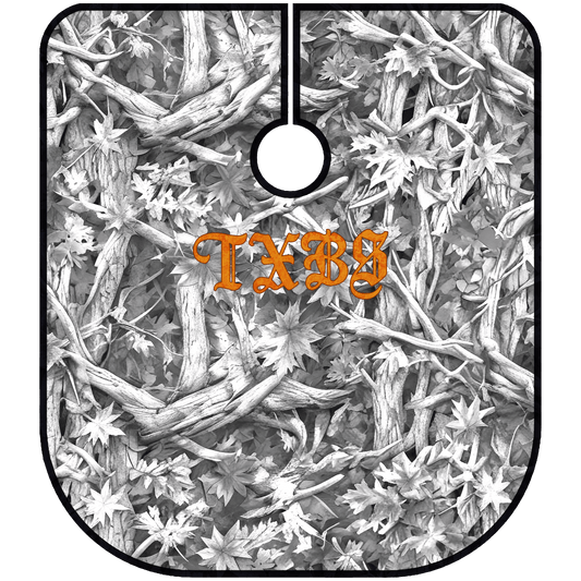 TXBS "WHITE CAMO" BARBER CAPE